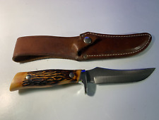 Vintage Camillus USA #1013 Delrin SWORD BRAND Bowie Fixed Blade Sheath Knife picture