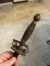 17th Century Brass Guard Rapier Blade Sword Fancy French/ English 1680 picture