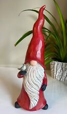 Garden Gnome With Bird 15 in. Welcome Gnome Fun Gift For Home or Garden Resin Ya picture