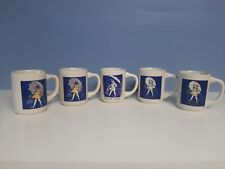 Lot Of 5 Morton's Salt Ceramic Coffee Cups Vintage picture