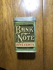 1920s Bank Note Banknote Cigar Tin (Tobacco) Factory #750 1st District PA NOS picture