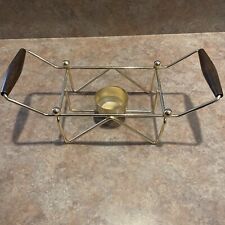 🔥Vintage Mid Century Georges Briard 2 Qt Casserole Metal Wire Warming Stand🔥 picture