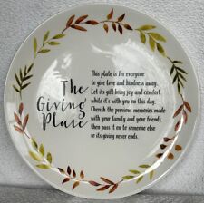 The Giving Plate Serving Plate Trans PAC Food Safe 12” picture