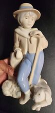 Rex Valencia Spanish Porcelain Figurine Statue Boy with Dog 9