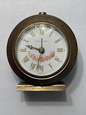 Vtg Hamilton Alarm Desk Clock Brass Germany Manual Wind Parts Repair Mantel picture