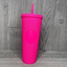 Rare Starbucks 2021 Barbie Pink Studded Venti matte Tumbler cup coffee cup picture