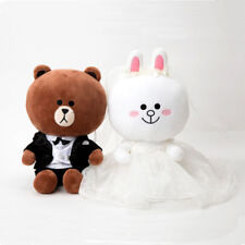 New cute Line Friends Brown Cony Wedding Costume Plush Dolls Bear Gifts toy picture