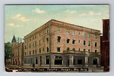 Owego NY-New York, Owego House & Tioga Theatre, c1911 Antique Vintage Postcard picture