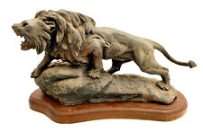Roaring Lion Sculpture Antique Metal Statue Signed D&JR  1909  T. Cartier picture