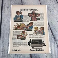 Vintage 1978 RCA Selecta Vision VCR Genuine Magazine Advertisement Print Ad picture
