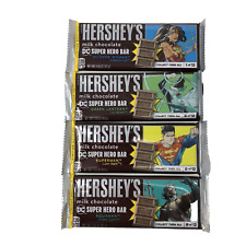 4 Limited Edition Full Size Hershey's Milk Chocolate DC Superheroes bars 06/2024 picture
