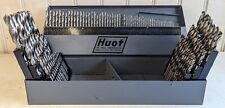 HUOT Drill Index metal box with assorted drill bits HS / HSS Made In USA  picture