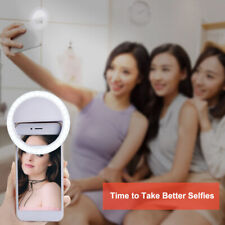 Mini Portable Rechargeable LED Selfie Smart Phone Ring Light - FAST POSTAGE picture