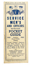 Service Men's and Officers Recreation Pocket Guide WWII 1943 New York picture