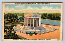 Vincennes IN-Indiana, George Rogers Clark Memorial, Antique, Vintage Postcard picture