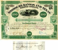 Jay Gould and Russell Sage signed Missouri, Kansas and Texas Railway Co. - 