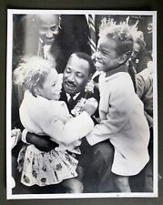 VINTAGE MARTIN LUTHER KING JR I HAVE A DREAM PHOTO HOLDING LITTLE BLACK KIDS  picture