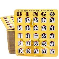 Jam-Proof Easy-Read Quick-Clear Large Print Fingertip Slide Bingo Cards with ... picture