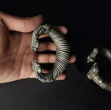 EXTREMELY IMPORTANT SELJUK HEAVY SILVER PAIR OF BRACELET. picture