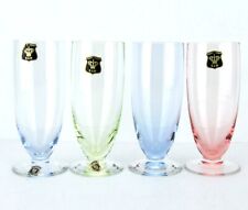 Antique Champagne Glasses Doyen Royal Belgium Golden Crown E&R Set of 4 picture