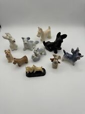 Vintage Antique Collection Lot of 10 Scottish Terrier Scottie Dog Figurines Toy picture