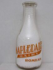 TRPQ Milk Bottle Mapledale Dairy Farm Rome NY ONEIDA COUNTY Milk & Cream 1942 picture