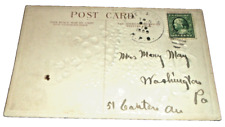 1909 NEW YORK CENTRAL NYC DETROIT & CINCINNATI TRAIN #5 RPO HANDLED POST CARD picture