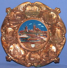 Vintage West Germany Ornate Copper Wall Hanging Plate picture