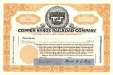 Copper Range Railroad Co. - Stock Certificate - Railroad Stocks picture