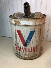 Vintage VALVOLINE 5 Gallon  Gas Can Advertising Gas Oil Garage Advertising picture