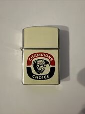 Vintage Champions Choice Beef Cow Advertising Lighter Windproof Flip Style picture