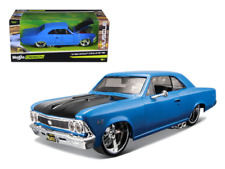 1966 Chevrolet Chevelle SS 396 Blue with Black Hood 