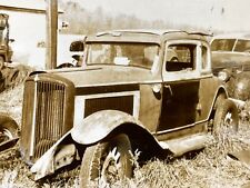 SJ Photograph 1932 Essex Coupe Old Automobile Old Car Broke Down Circa 1950-60s picture