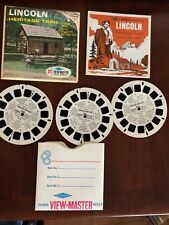 VINTAGE VIEW-MASTER 3D REEL PACKET A390 LINCOLN HERITAGE TRAIL *COMPLETE* picture