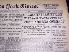 1938 MAY 18 NEW YORK TIMES - C. I. O. BEATEN BY EARLE TICKET IN PENN. - NT 688 picture