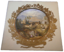 Antique 19thC English Copeland Porcelain Scenic Plaque Porzellan Bild Tile Scene picture