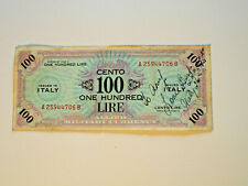 Burt Lancaster Hand Signed WW2 Allied Military 100 Lire Note Italy 1945  picture