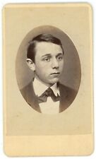 Antique CDV Circa 1890'S Handsome Young Boy In Suit & Tie Lancaster, PA picture