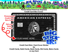 American Express Black AMEX Credit Card SMART Sticker Skin Wrap picture