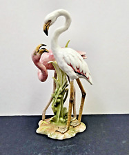 HTF Vintage Goebel Porcelain Flamingo Pair Figurine W Germany 38163 23 picture