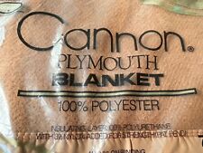 🔥Vintage • Cannon Plymouth Blanket • Full 72”x90”  • Nylon Binding • Brown USA picture