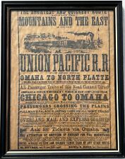 Antique Original Union Pacific RR Omaha to North Platte Advertisement picture