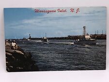Postcard Manasquan Inlet New Jersey Point Pleasant Boats Unposted picture