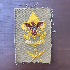 BOY SCOUT PATCH INSIGNIA FIRST CLASS SCRIBE 1916 - 1925 RANK BADGE SQUARE TYPE A picture