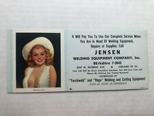 Vintage 1950's Pinup Girl Advertising Blotter w/ Sexy Blond Cowgirl picture