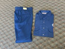 Gulf Oil Service Station Shirt & Pants vintage NOS 70s Mens Large employee gas picture