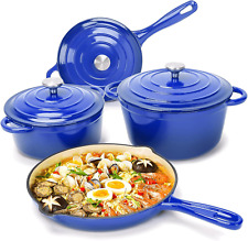 Enameled Cast Iron Cookware Set - Set of Dutch Ovens,Ceramic Nonstick Coated picture