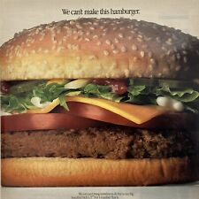 1988 McDonald's McD.L.T Print Ad McDLT We Can't Make This Hamburger 9.75x12.75in picture