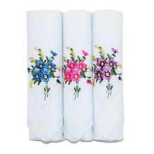 New Selini Women's Floral Embroidered Cotton Handkerchief Set (Pack of 3) picture