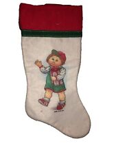 Vintage 1984 Cabbage Patch Kids Fleece Christmas Stocking With Boy Doll picture